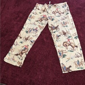 NICK & NORA COWBOY WESTERN PAJAMA PANTS MEN’s Unisex Flannel Nirvana Kurt Cobain